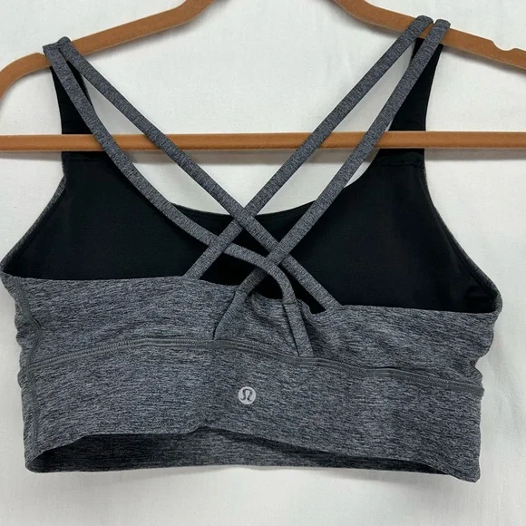 LULULEMON Energy Bra *Long Line - Medium Support Size 8 B/C - Heather Gray - Picture 2 of 7